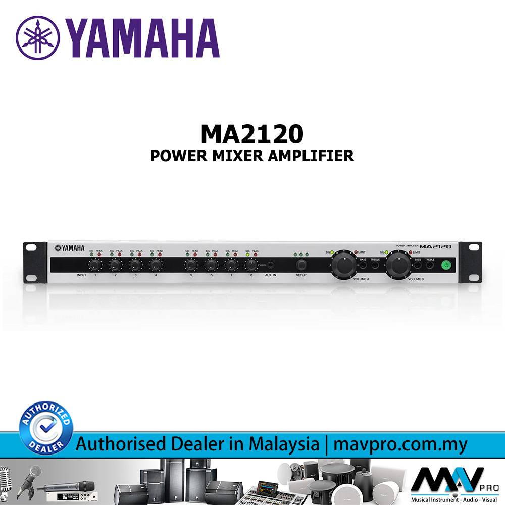 YAMAHA MA2120 2-Channel Power Mixer Amplifier (MA2120) l